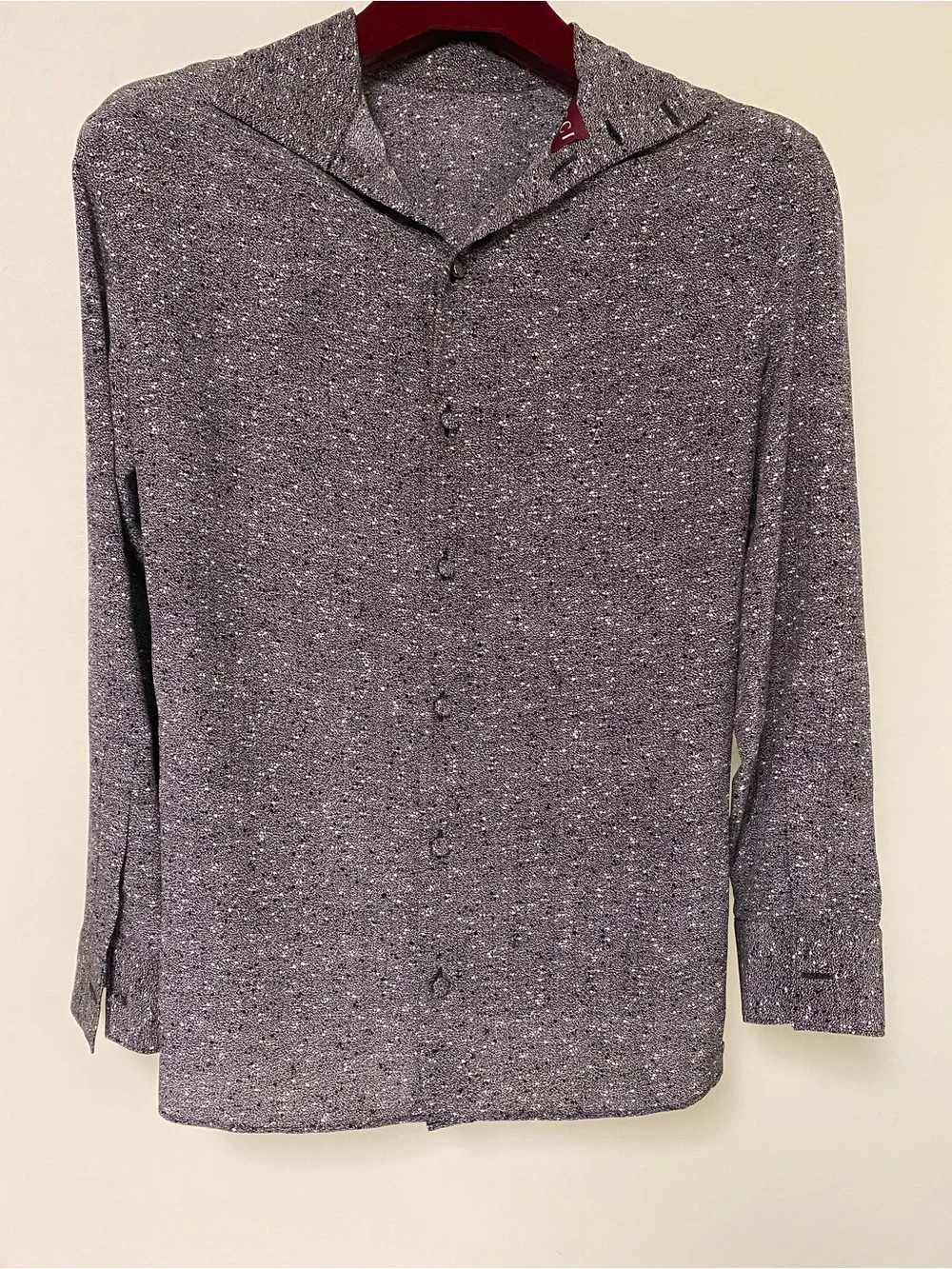 Gucci Men's Button-Down Shirt in Speckled Gray